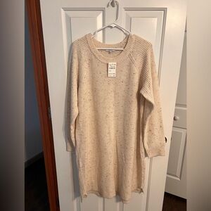 Madewell Cream Knit Sweater Dress